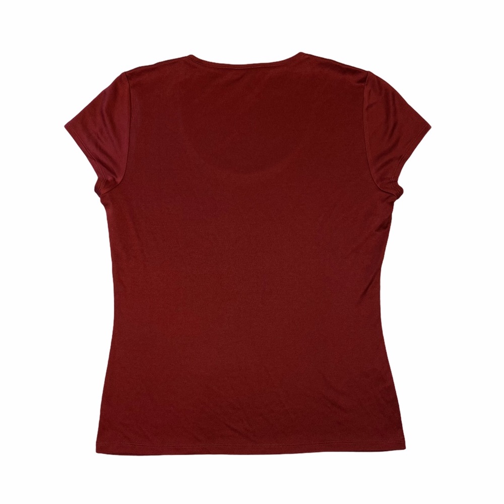 Ann Taylor Womens Short Sleeve Silk Scoop Neck Top - Picture 2 of 13